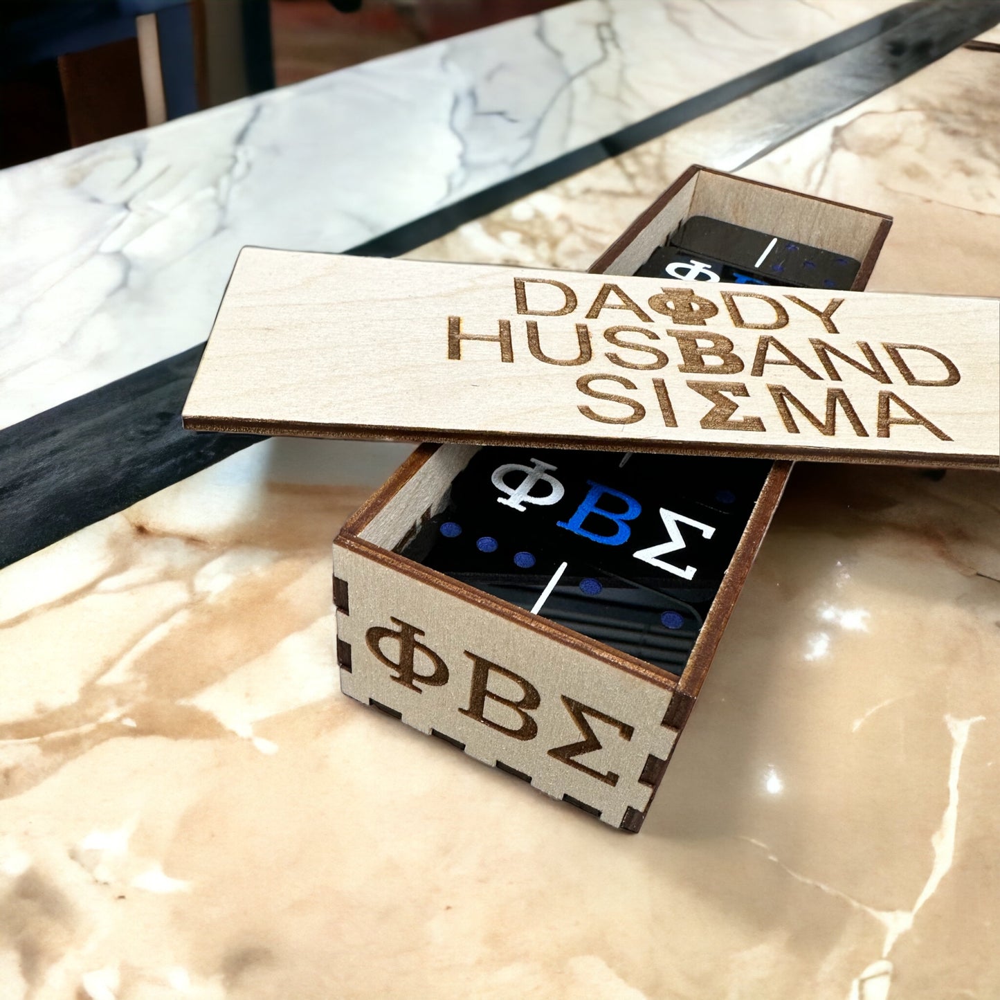 Custom Domino Set with Carrying Case