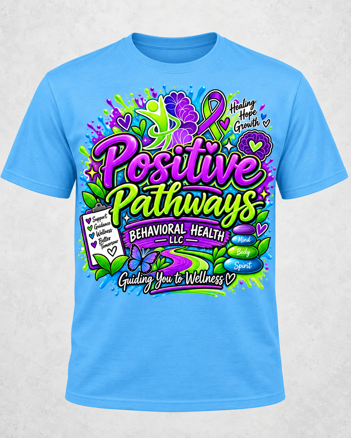 Positive Pathways Lime/Purple- Adult sizes