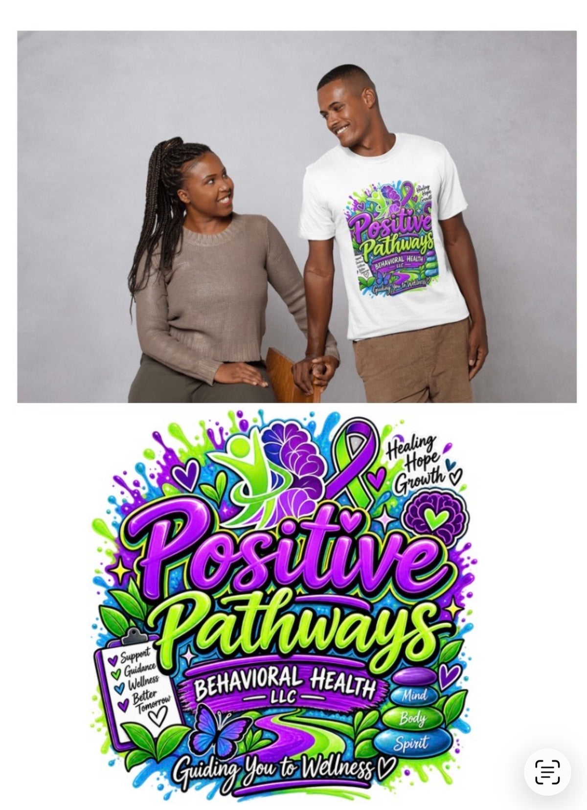 Positive Pathways Lime/Purple- Adult sizes