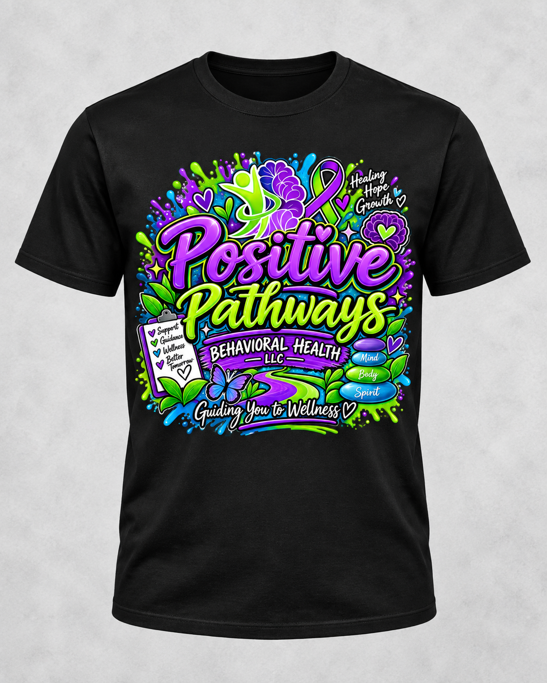 Positive Pathways Lime/Purple- Adult sizes