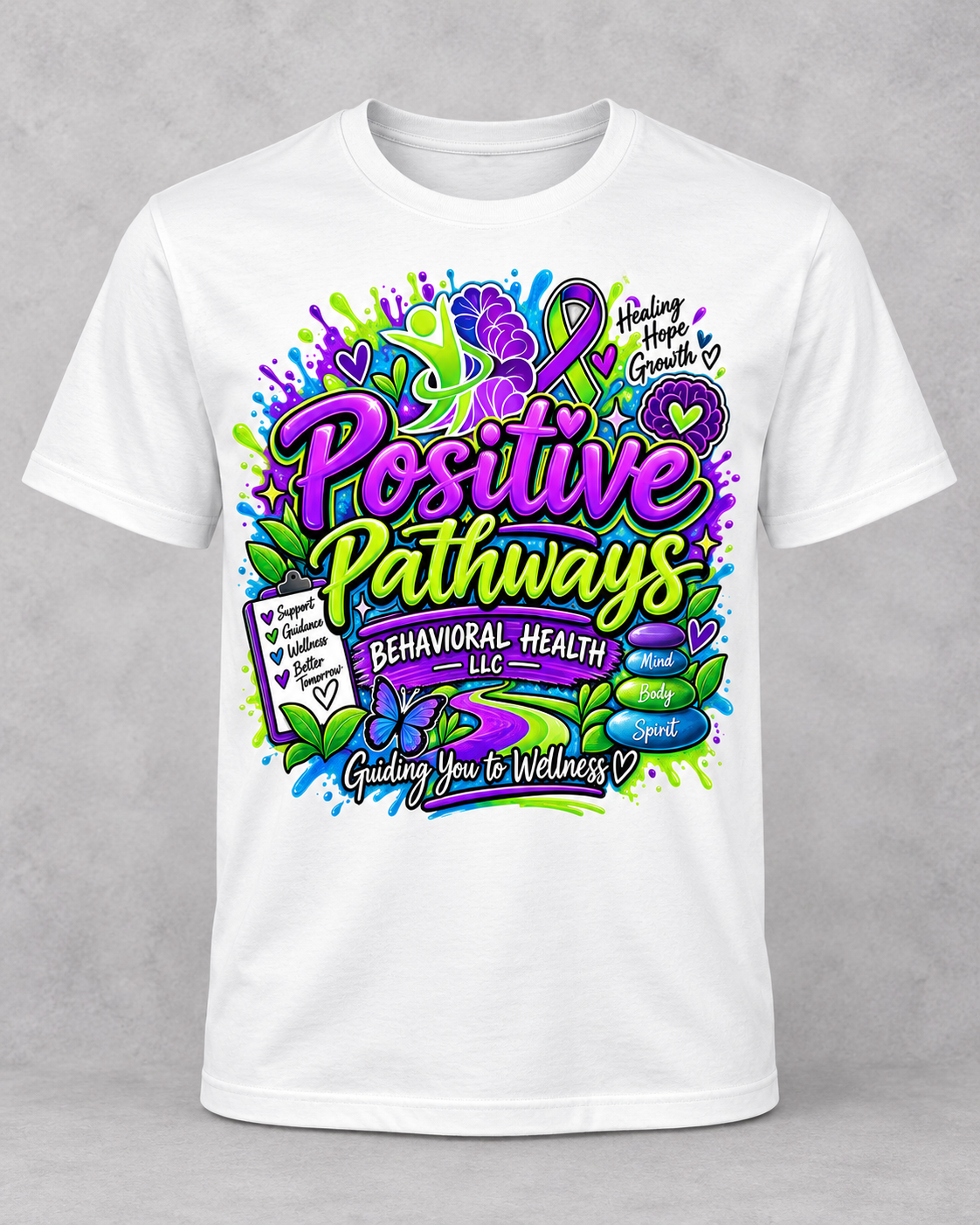 Positive Pathways Lime/Purple- Adult sizes