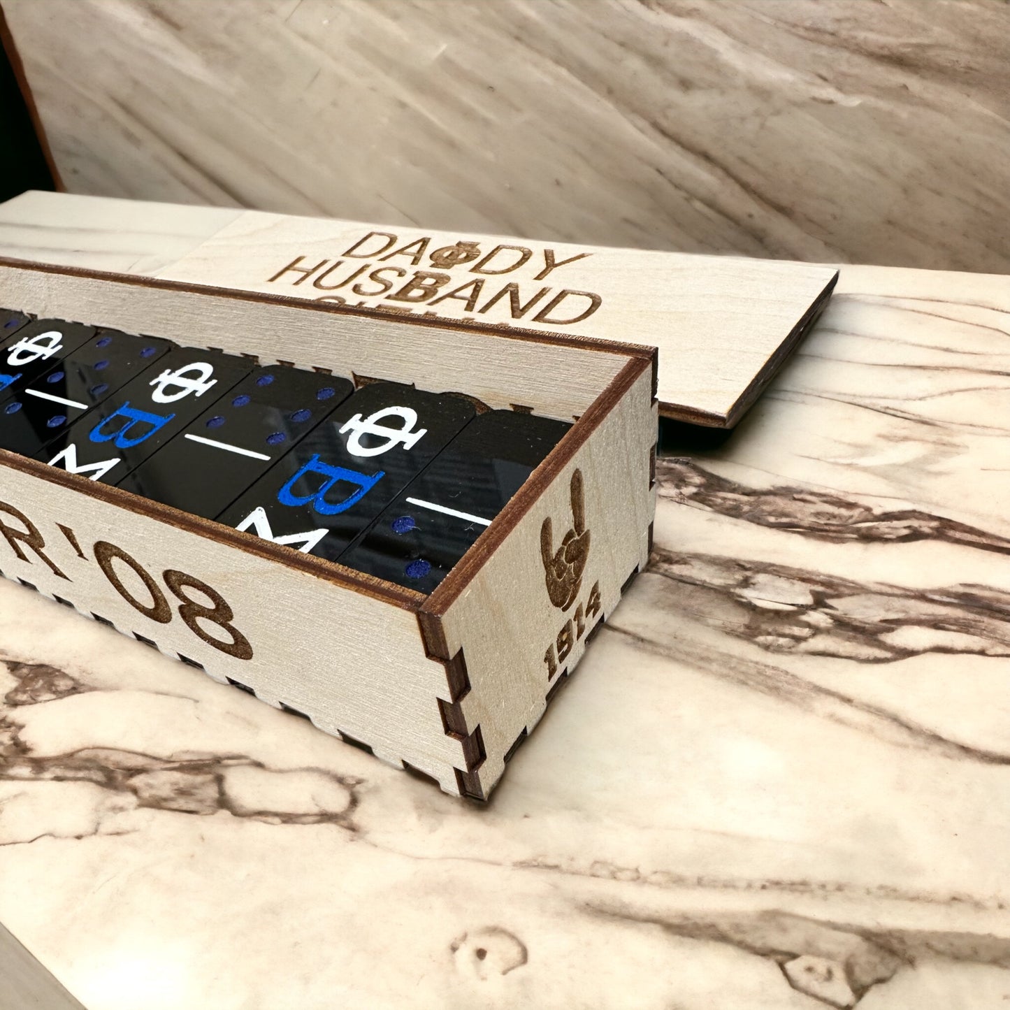 Custom Domino Set with Carrying Case
