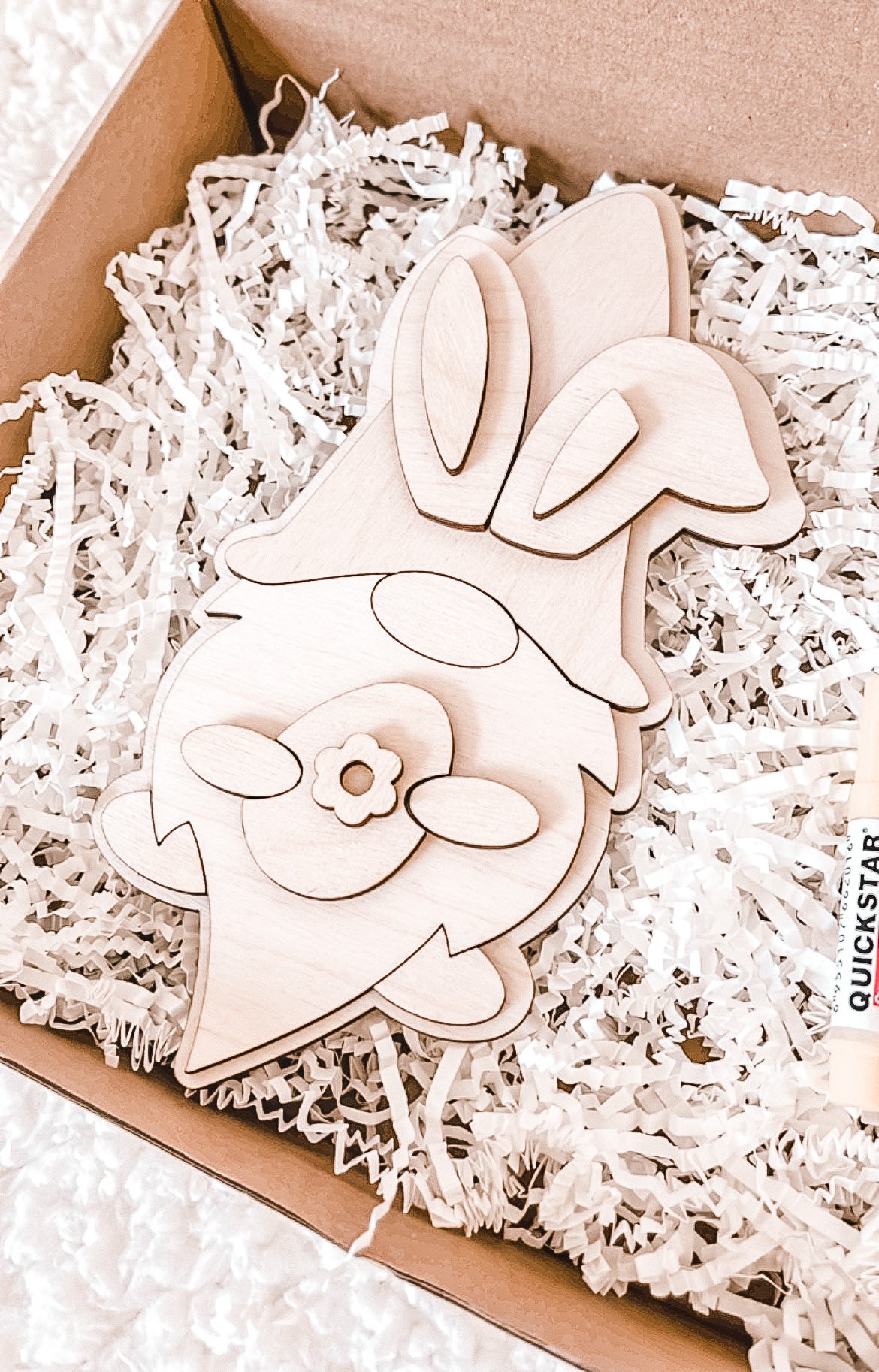Easter Gnome DIY Art Kit – 3D Layered Wood Craft